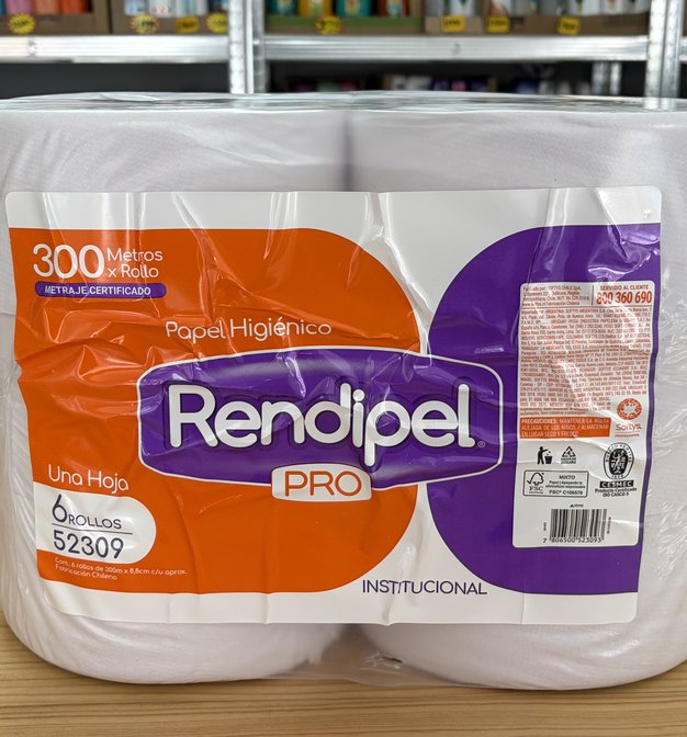 Papel Higiénico Rendipel Pro Institucional Una Hoja