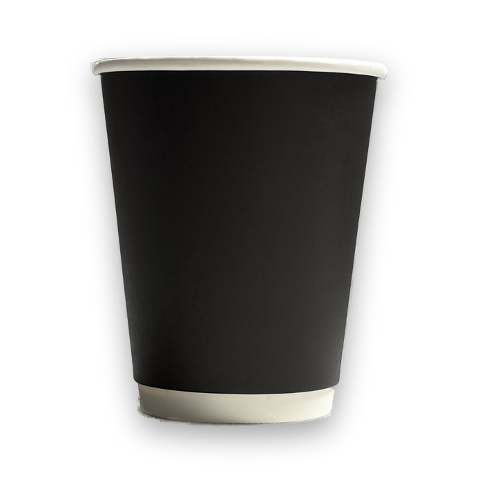Vaso Polipapel Doble Capa Negro